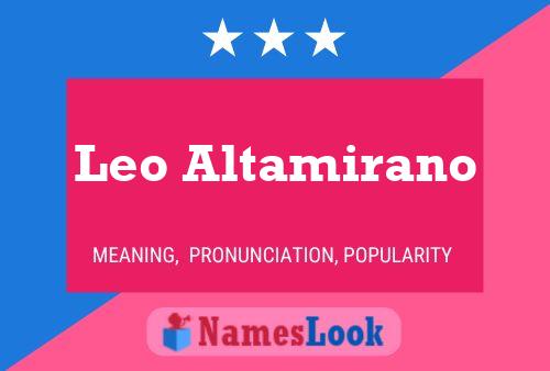 Póster del nombre Leo Altamirano