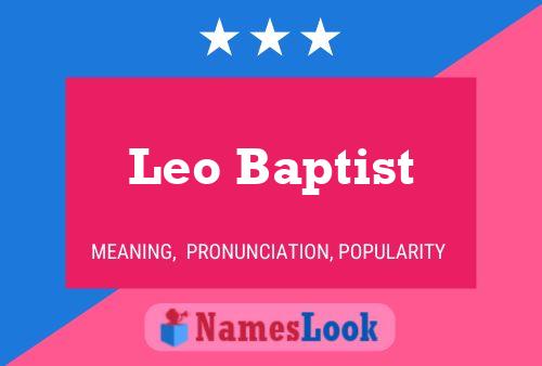 Póster del nombre Leo Baptist