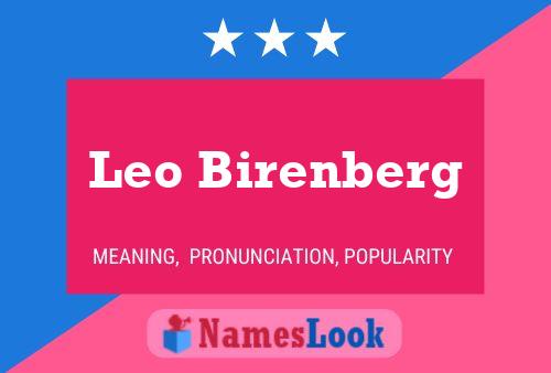 Póster del nombre Leo Birenberg