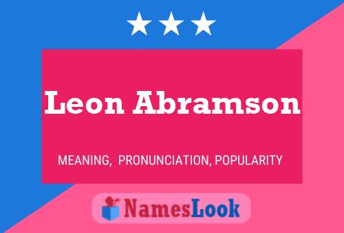 Póster del nombre Leon Abramson