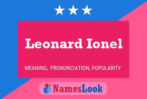 Póster del nombre Leonard Ionel