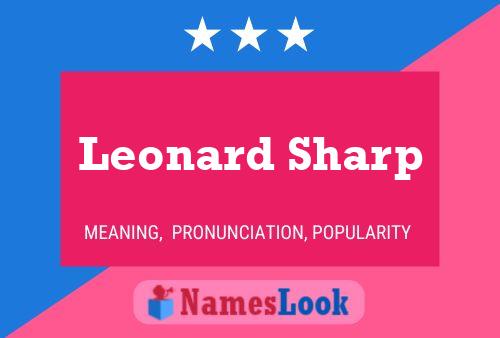 Póster del nombre Leonard Sharp