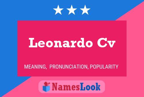 Póster del nombre Leonardo Cv