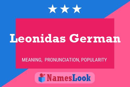 Póster del nombre Leonidas German