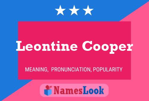 Póster del nombre Leontine Cooper