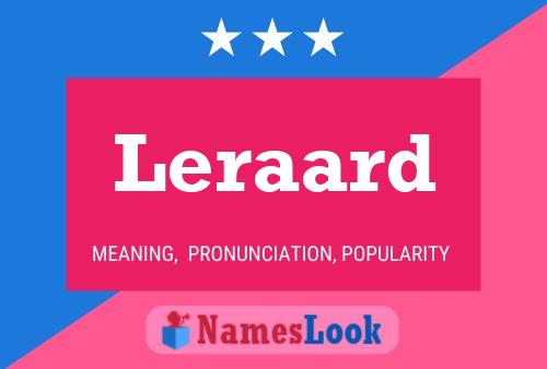 Póster del nombre Leraard