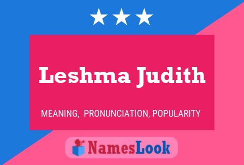 Póster del nombre Leshma Judith