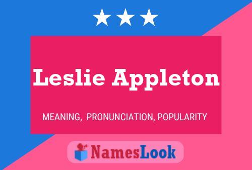 Póster del nombre Leslie Appleton