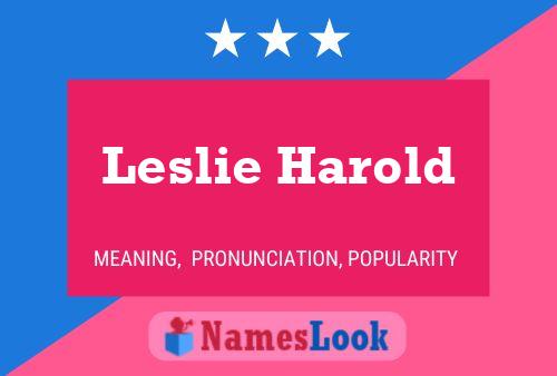 Póster del nombre Leslie Harold