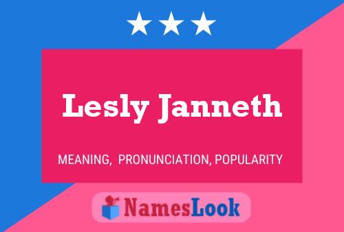 Póster del nombre Lesly Janneth