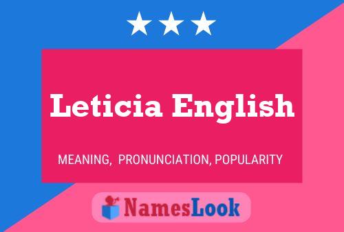 Póster del nombre Leticia English