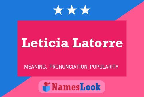 Póster del nombre Leticia Latorre