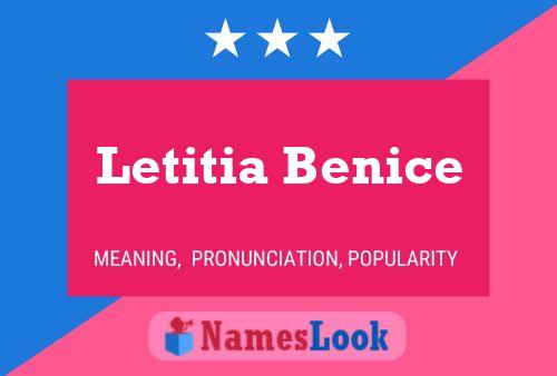 Póster del nombre Letitia Benice