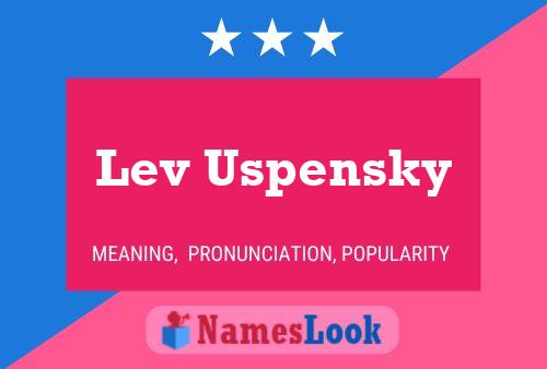 Póster del nombre Lev Uspensky