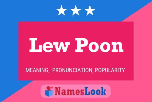 Póster del nombre Lew Poon