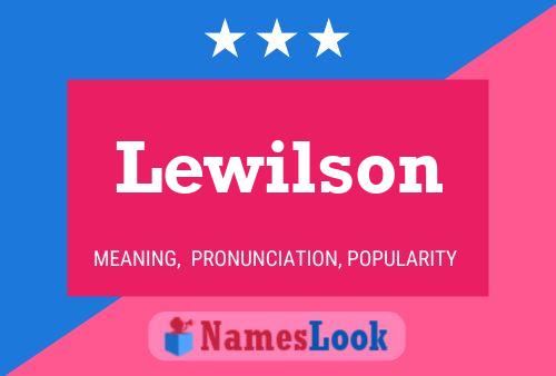 Póster del nombre Lewilson