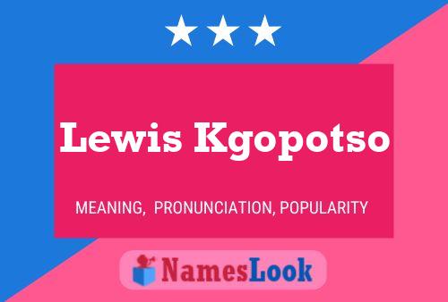 Póster del nombre Lewis Kgopotso