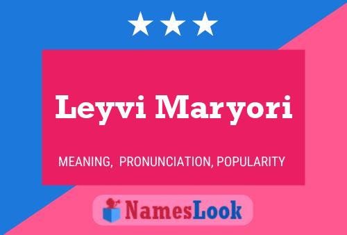 Póster del nombre Leyvi Maryori