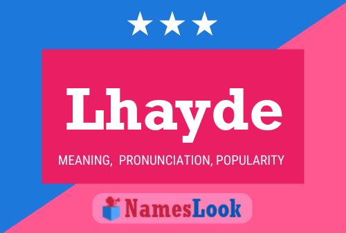 Póster del nombre Lhayde