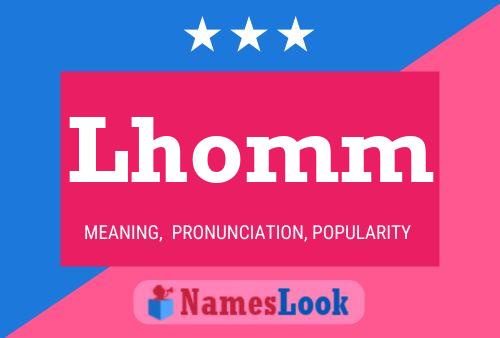 Póster del nombre Lhomm