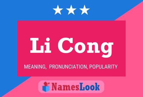 Póster del nombre Li Cong