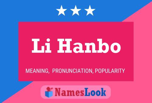 Póster del nombre Li Hanbo