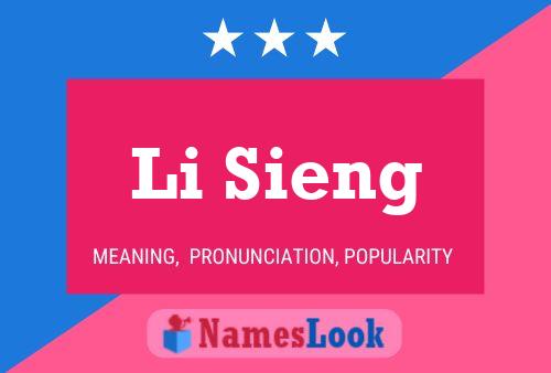 Póster del nombre Li Sieng