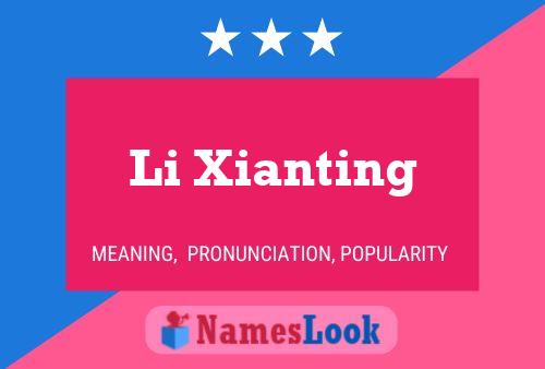 Póster del nombre Li Xianting