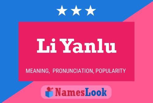 Póster del nombre Li Yanlu