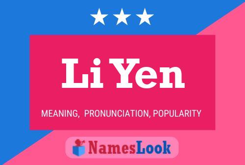 Póster del nombre Li Yen