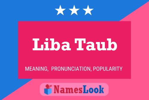 Póster del nombre Liba Taub