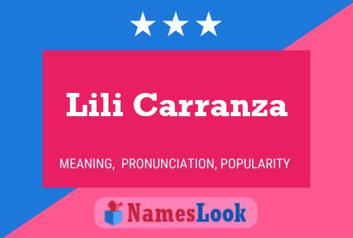 Póster del nombre Lili Carranza