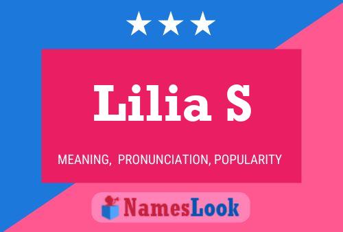 Póster del nombre Lilia S