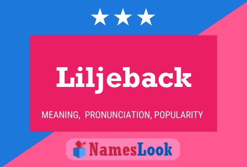 Póster del nombre Liljeback