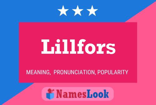 Póster del nombre Lillfors