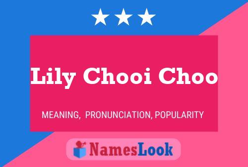 Póster del nombre Lily Chooi Choo