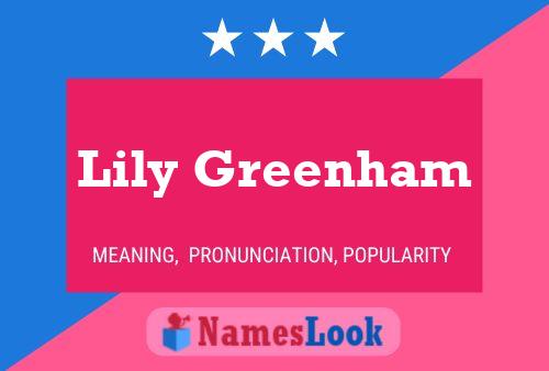 Póster del nombre Lily Greenham