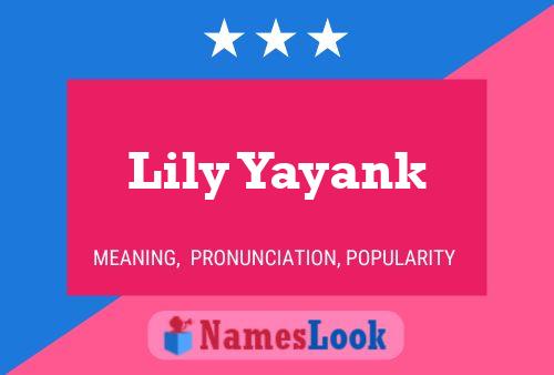 Póster del nombre Lily Yayank