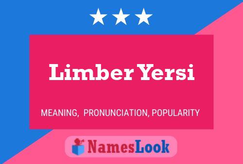 Póster del nombre Limber Yersi