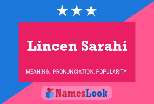 Póster del nombre Lincen Sarahi