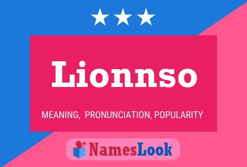 Póster del nombre Lionnso