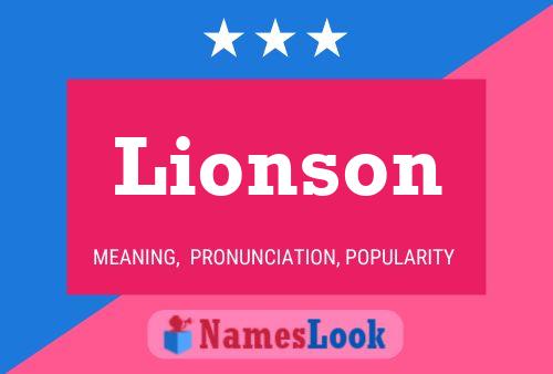 Póster del nombre Lionson