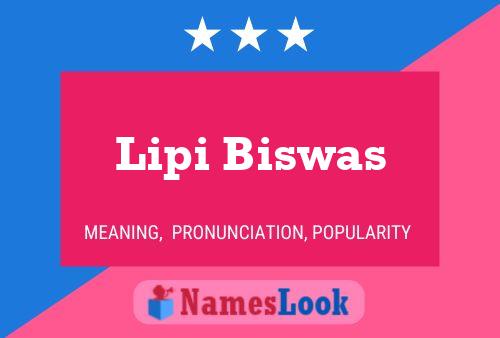 Póster del nombre Lipi Biswas