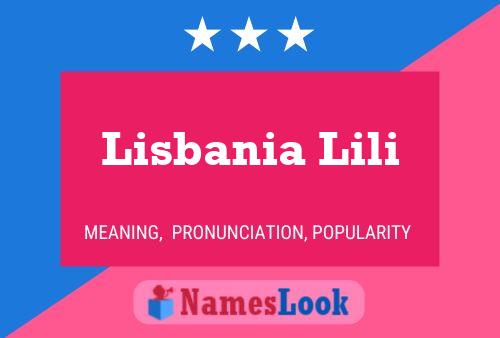 Póster del nombre Lisbania Lili