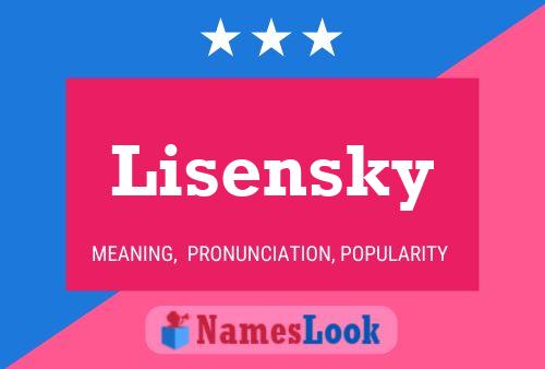 Póster del nombre Lisensky