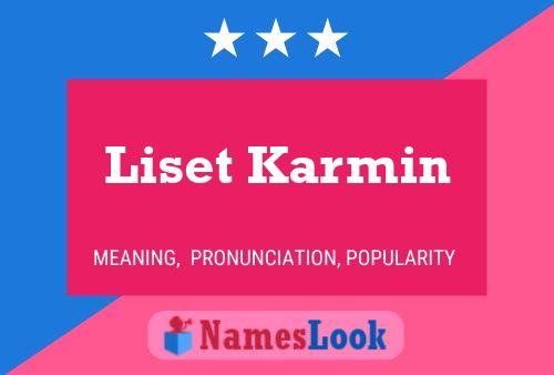 Póster del nombre Liset Karmin