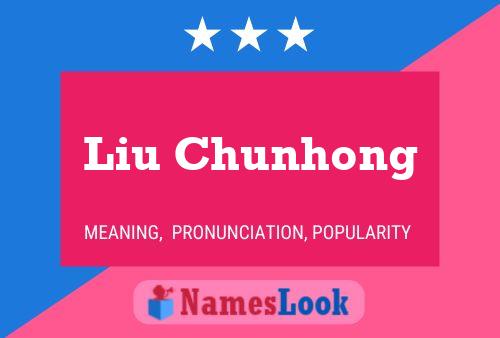 Póster del nombre Liu Chunhong