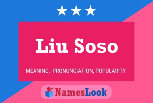 Póster del nombre Liu Soso