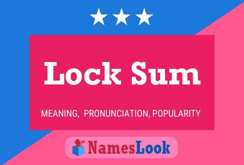 Póster del nombre Lock Sum