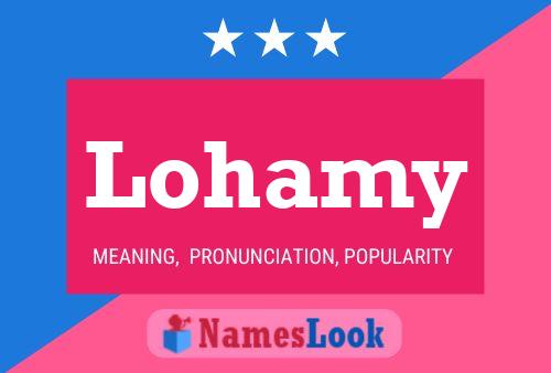 Póster del nombre Lohamy